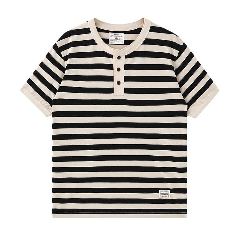 Vintage Cotton Striped T-Shirt